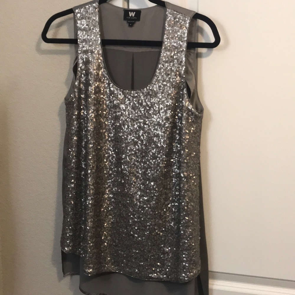 W by Worth sparking silver top